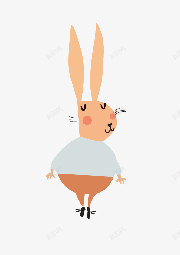 卡通手绘可爱的兔子矢量图ai免抠素材_新图网 https://ixintu.com 兔子 动漫动画 卡通兔 可爱的兔 小兔 手绘 矢量图
