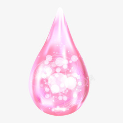 粉色发光感水滴素材
