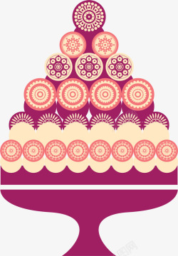 粉红花蛋糕粉色花朵蛋糕高清图片