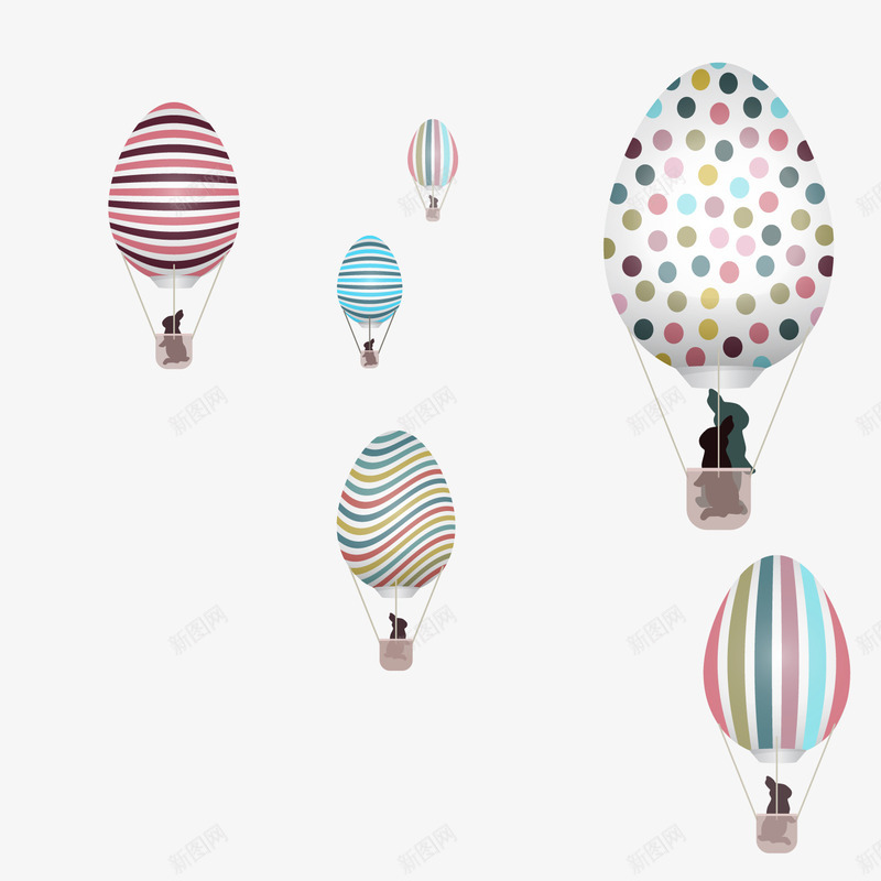 坐热气球的复活节兔子png免抠素材_新图网 https://ixintu.com 2017复活节 卡通坐热气球的复活节兔子 坐热气球的复活节 坐热气球的复活节兔子 热气球与兔子
