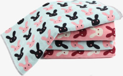 兔子彩色大浴巾素材