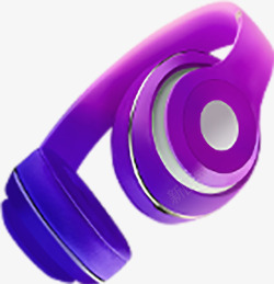 科技感音乐紫色科技耳机高清图片