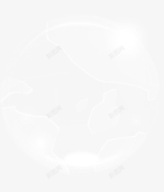 地球png免抠素材_新图网 https://ixintu.com 白色光点地球