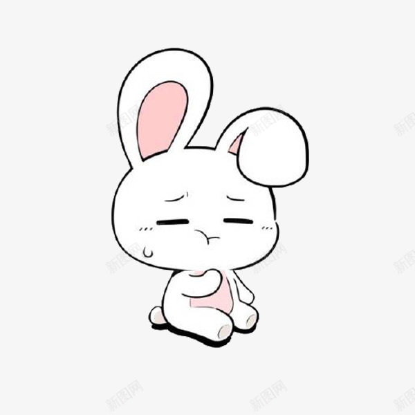 可爱的小兔png免抠素材_新图网 https://ixintu.com 卡通 可爱的 失落的 失落的人 小兔子 白色的 简笔