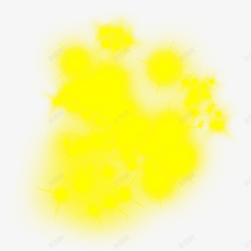 黄色十字光png免抠素材_新图网 https://ixintu.com 十字 十字光 图案 效果 特效 背景 装饰 闪烁 黄色