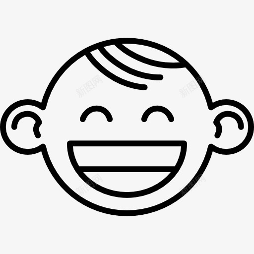 微笑的孩子图标png_新图网 https://ixintu.com 图案 幸福 微笑 快乐 手势 肖像 面部