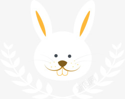 复活节兔子头像装饰素材