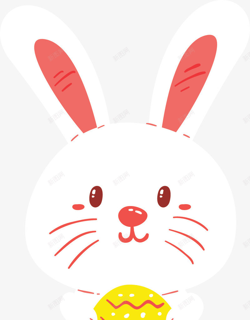 黄色彩蛋可爱兔子矢量图ai免抠素材_新图网 https://ixintu.com 兔子 可爱兔子 复活节 复活节兔子 矢量png 黄色彩蛋 矢量图