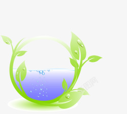 水晶植物绿色水晶球高清图片