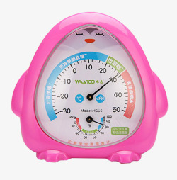 儿童房室温计表粉红卡通温度表高清图片
