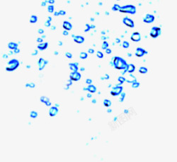 水滴蓝色透明夏天素材