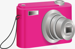 粉红色数码相机素材