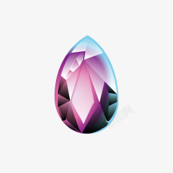 手绘紫色宝石项链紫色宝石高清图片