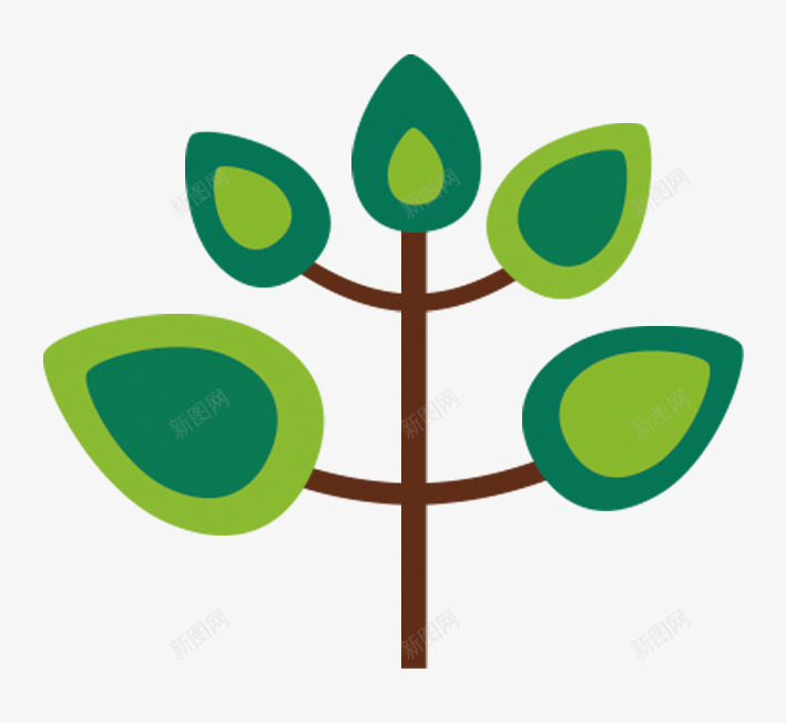 小水滴树木图标png_新图网 https://ixintu.com 卡通树 卡通植物 卡通绿色图标 水滴树叶 绿色图案