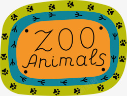动物园标牌矢量图素材