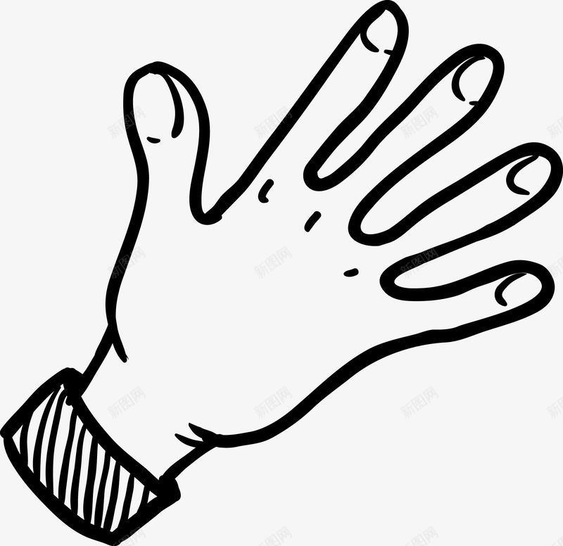 张开的手指图标png_新图网 https://ixintu.com 卡通 卡通手 手 手势 手势矢量图 手指 手指图 手掌 手绘手 拳头 指示 简单的手