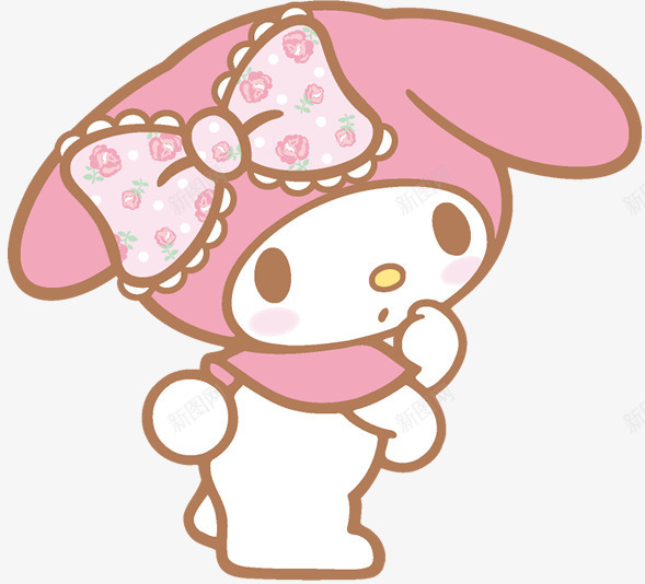 卡通可爱粉色兔子png免抠素材_新图网 https://ixintu.com 兔子 卡通 可爱 粉色 蝴蝶结