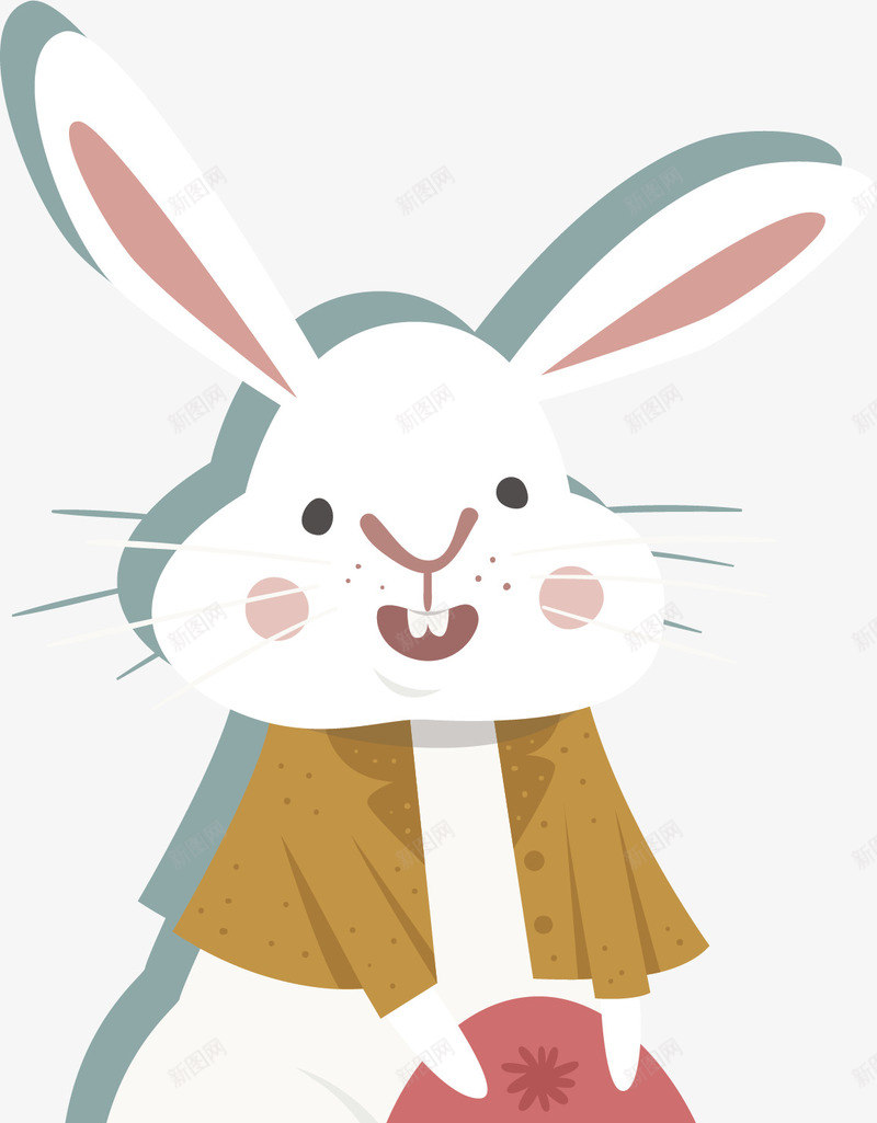 可爱白色复活节兔子矢量图ai免抠素材_新图网 https://ixintu.com 兔子 可爱兔子 复活节 复活节兔子 白色兔子 矢量png 矢量图