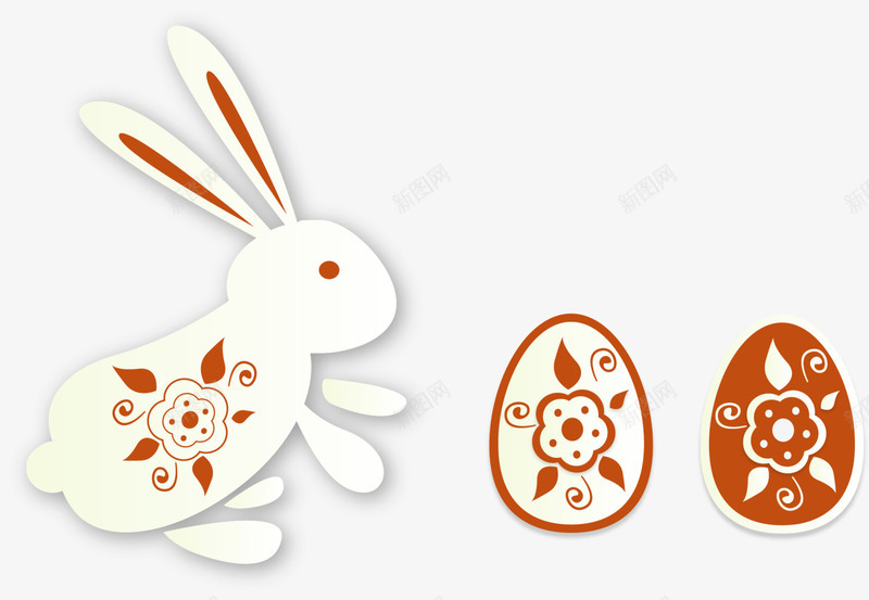 复活节可爱白色兔子png免抠素材_新图网 https://ixintu.com 2023 兔 兔年 剪纸兔子 可爱兔子 呆萌兔子 复活节 棕色兔子 白色兔子