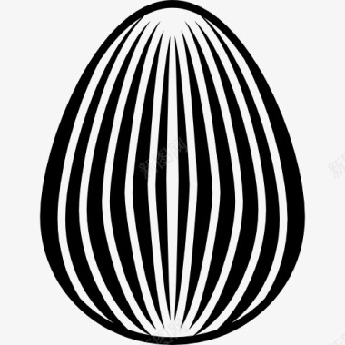 复活节彩蛋的优雅与薄的垂直线图标图标