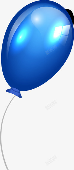 梦幻蓝色气球素材