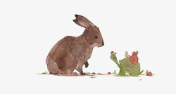兔子和乌龟矢量图素材