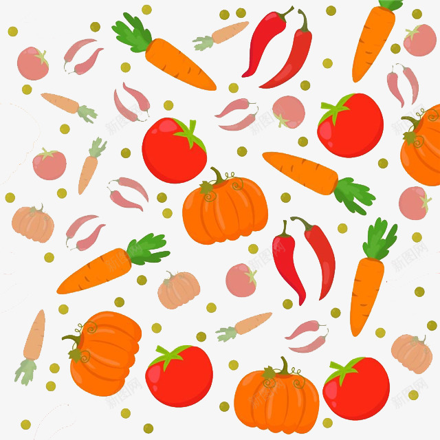 蔬菜背景png免抠素材_新图网 https://ixintu.com 卡通手绘 卡通菜园 可爱画风 宣传 绿色食品 蔬菜 装饰