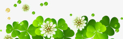 春天手绘水滴绿叶装饰素材