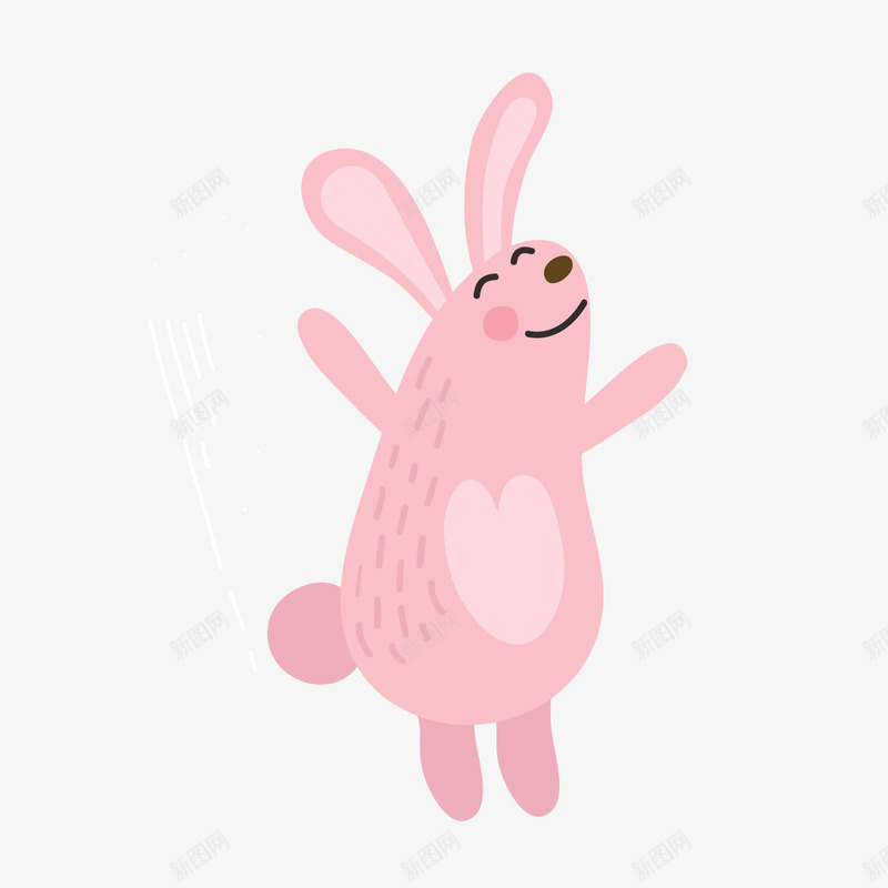 粉色可爱兔子png免抠素材_新图网 https://ixintu.com 卡通兔子 卡通动物 可爱兔子 粉色兔子 背景装饰