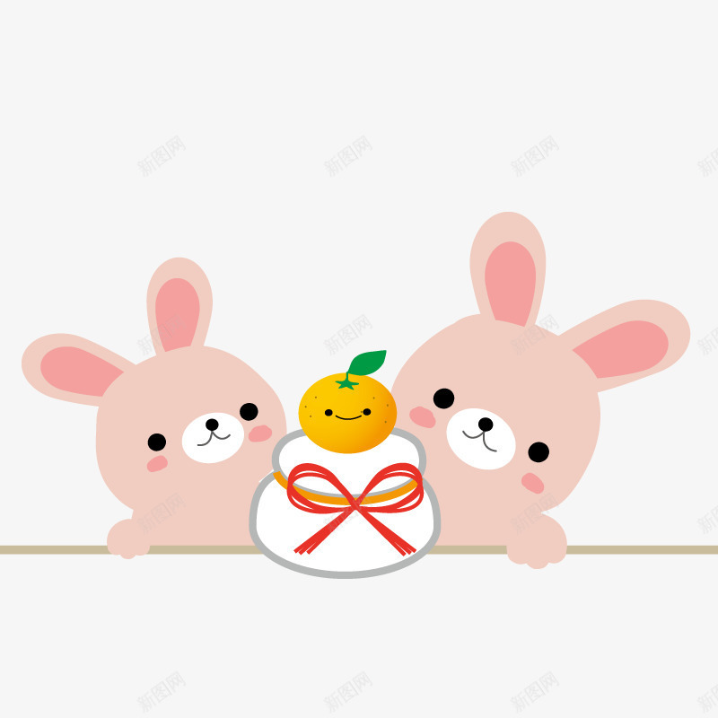 粉色小兔子png免抠素材_新图网 https://ixintu.com 卡通素材 可爱 小兔 小兔子