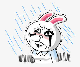 雨中妆花了的卡通兔子png免抠素材_新图网 https://ixintu.com 兔子 卡通