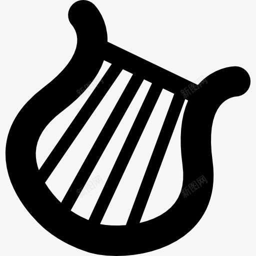 音乐的竖琴图标png_新图网 https://ixintu.com 乐器 弦乐器 琴 琴弦 音乐