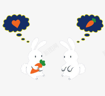 手绘兔子吃萝卜png免抠素材_新图网 https://ixintu.com 小兔子 小白兔 手绘兔子萝卜 胡萝卜