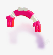 创意合成粉红色的玩具素材