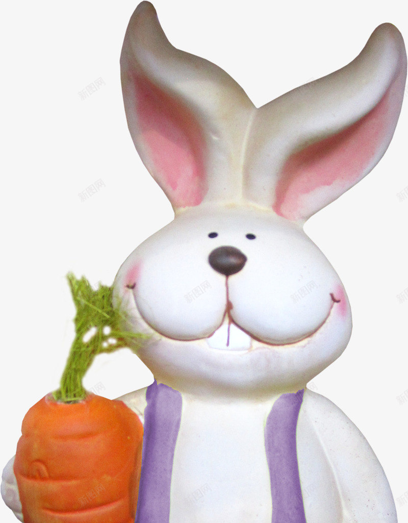 可爱兔子胡萝卜雕塑png免抠素材_新图网 https://ixintu.com 兔子 可爱兔子 胡萝卜 雕塑