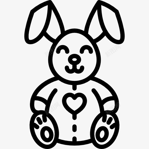 可爱的小兔子图标png_新图网 https://ixintu.com 兔子 动物心脏 情人节 浪漫 蓬松