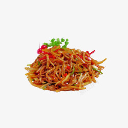 红椒榨菜肉丝食品餐饮素材