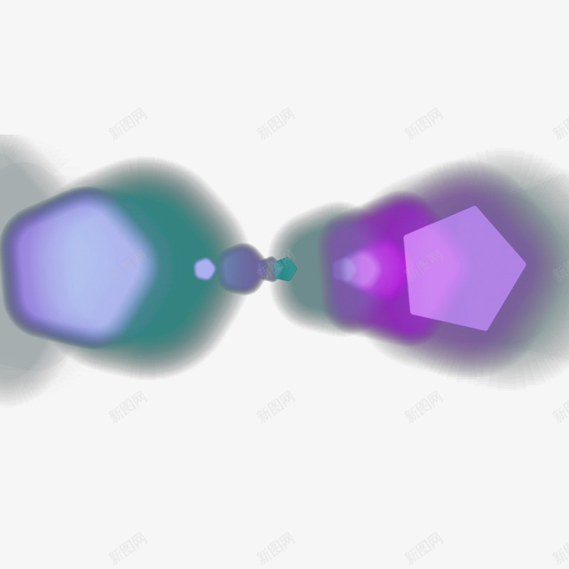 炫彩光点png免抠素材_新图网 https://ixintu.com 五边形 彩色 流光 炫彩光晕