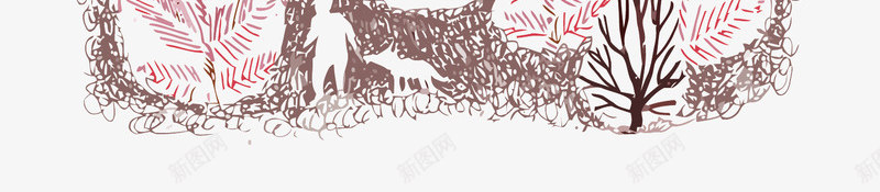 线条插画png免抠素材_新图网 https://ixintu.com PNG PNG免费下载 PNG图片 兔子 插画 村庄 线条