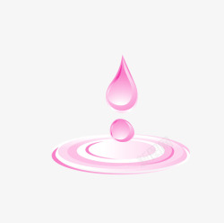 粉色水纹卡通水滴高清图片