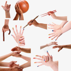 肢体语言众多手势的集合高清图片