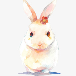 背景图片兔子母兔子彩绘片高清图片