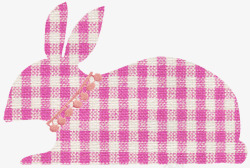 布纹艺术装饰兔子图案素材