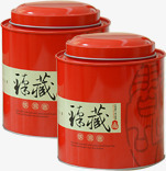 红色桶装茶叶茶礼素材