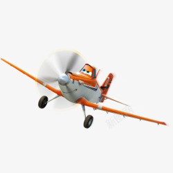 飞机总动员卡通橙色素材