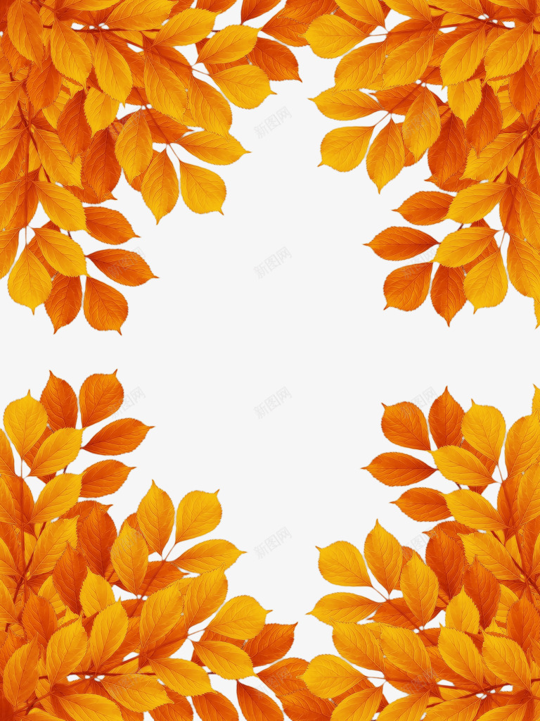 金黄色树叶png免抠素材_新图网 https://ixintu.com 树叶 树叶相框 树木树叶 生物世界 秋天的叶子 金色叶子