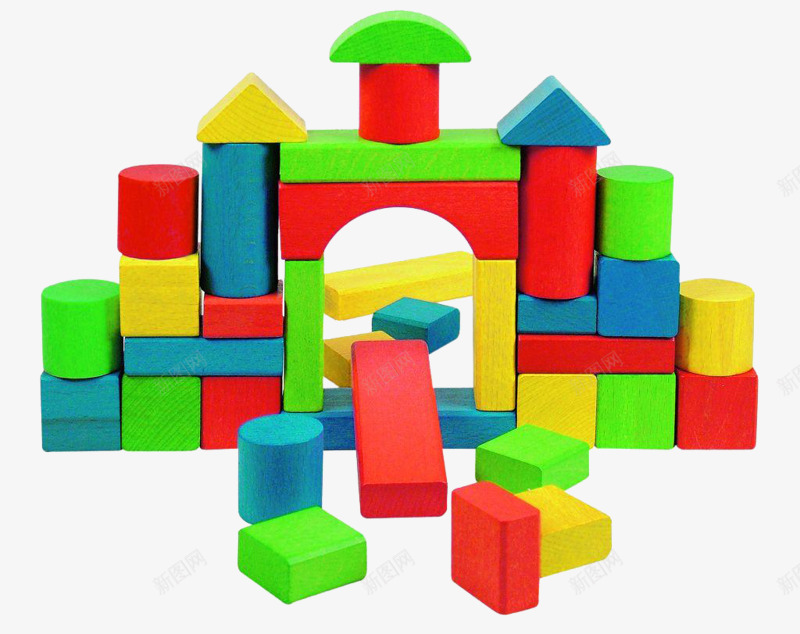 彩色堆积木块png免抠素材_新图网 https://ixintu.com 城堡 木块 玩具 积木