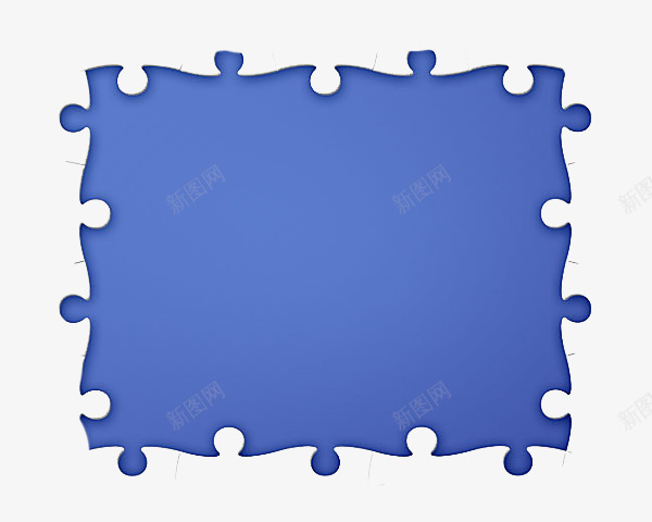 蓝色拼图png免抠素材_新图网 https://ixintu.com 一块拼图 产品实物 创意 地板 天蓝色 拼图玩具 相框