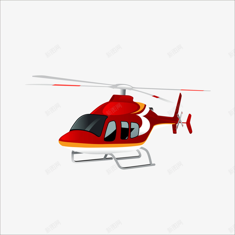 飞机png免抠素材_新图网 https://ixintu.com 直升飞机 红色飞机 航空交通工具