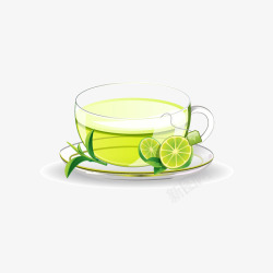 柠檬绿茶矢量图素材